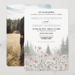 Forest Meadow Wedding Kaart