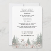 Forest Meadow Wedding Kaart (Achterkant)