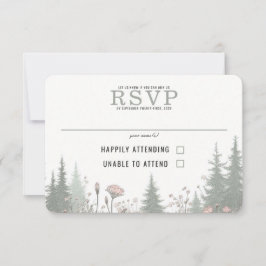 Forest Meadow Wedding RSVP Kaartje