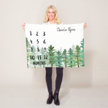 Forest Milestone Growth Blanket