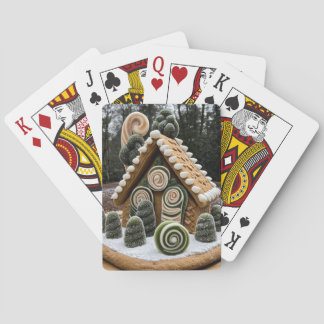 Forest Mint Gingerbread Cottage Playing Cards Pokerkaarten