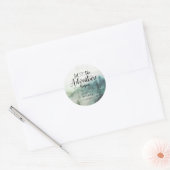 Forest Mist Adventure Mountains Baby shower Ronde Sticker (Envelop)