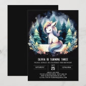 Forest Modern Horse Verjaardag Kaart (Voorkant / Achterkant)