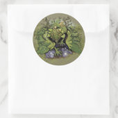 Forest Moss Magic Dragon Ronde Sticker (Tas)