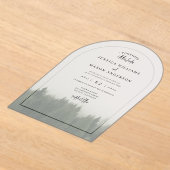 Forest Mountain Acryl bruiloft uitnodiging Acryl Uitnodigingen (Laagn)