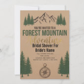 Forest Mountain Adventure Bridal Shower Invitation (Devant)