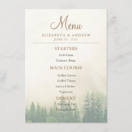 Forest Mountain bruiloft Menu
