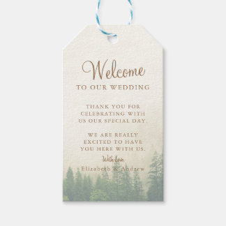 Forest Mountain huwelijkscadeau Cadeaulabel