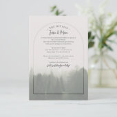Forest Mountain Wedding Details Kaart (Staand voorkant)