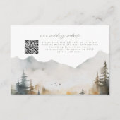 Forest Mountain Wedding RSVP Enclosure Kaart (Voorkant)
