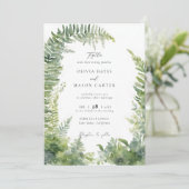 Forest Mountain Woodland Arch Elegante bruiloft Kaart (Staand voorkant)