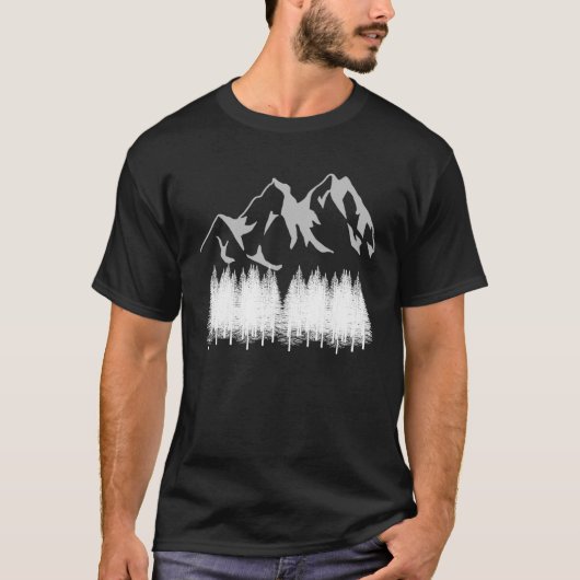 forest mountains nature vacation mountains hiking t-shirt (Voorkant)