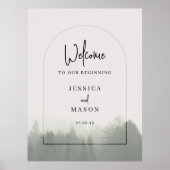 Forest Mountains Woods Pine Mariage Affiche de bie (Devant)