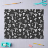 Forest Mushroom Pattern Donkergrijs Tissuepapier (Craft)