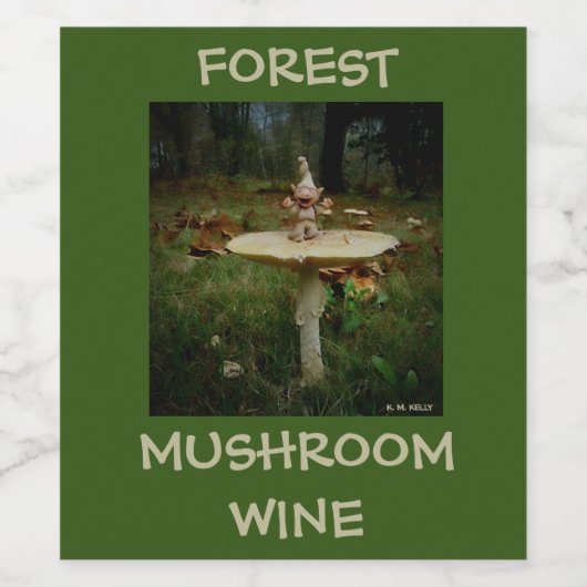 Forest Mushroom Wine - Etiketten (Enkel label)