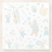 Forest Music Band Glazen Onderzetter (Achterkant)