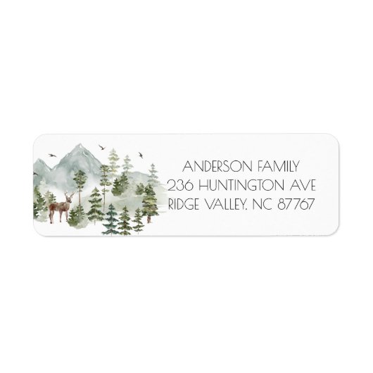Forest Neck of the Bossen New Address Label (Voorkant)