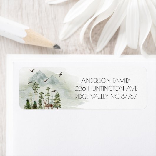 Forest Neck of the Bossen New Address Label (Insitu)