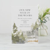 Forest New Neck of the Bossen Change of Address Aankondiging (Staand voorkant)