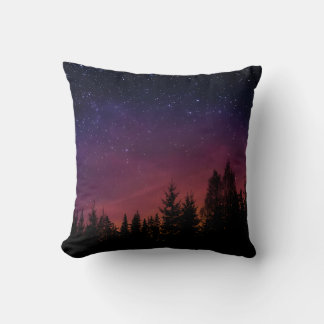 Forest Night Sky Nature with Starry Woodland Scene Kussen