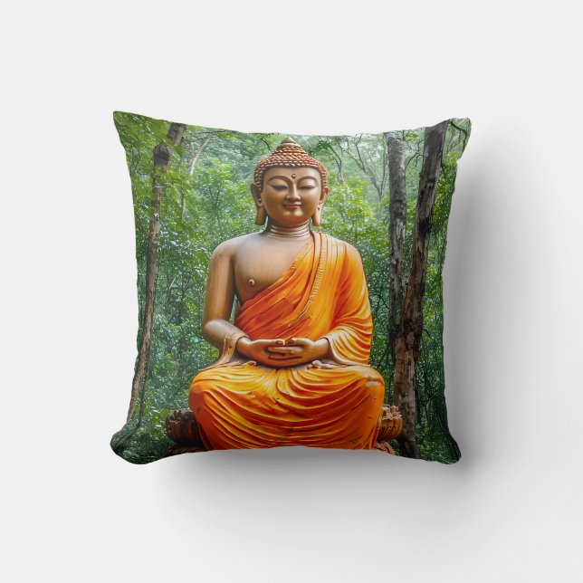 Forest of Calm: The Buddha's Sanctuary Kussen (Voorkant)