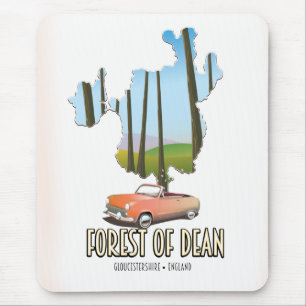 Forest Of Dean Gloucestershire Engeland kaart Muismat