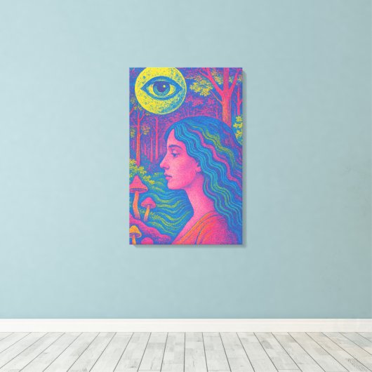 Forest Oracle – Psychedelic Vision Canvas (Insitu (Houten vloer))