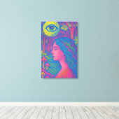 Forest Oracle – Psychedelic Vision Canvas Afdruk (Insitu (Houten vloer))