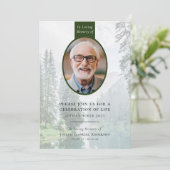 Forest Oval | Herdenking van het leven door begraf Kaart (Staand voorkant)