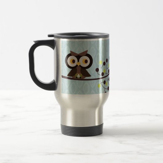 Forest Owl 15 oz. Roestvrij stalen reisbeker (Links)