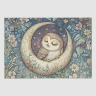 Forest Owl Cotagecore William Morris Decoupage Tissuepapier