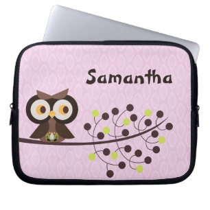 Forest Owl Woodland Hoot Night Protected Hoesje Laptop Sleeve