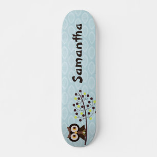 Forest Owl Woodland Hoot Old School Skateboard