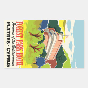 Forest Park Hotel (Platres Cyprus) Vector format Rechthoekige Sticker