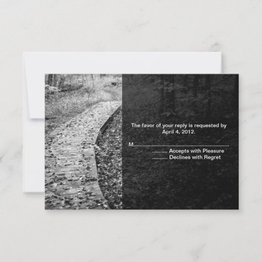 Forest Path Reply Cards RSVP Kaartje (Voorkant)