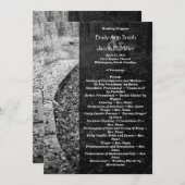 Forest Path Wedding Program Programma (Voorkant / Achterkant)