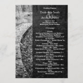 Forest Path Wedding Program Programma (Voorkant)