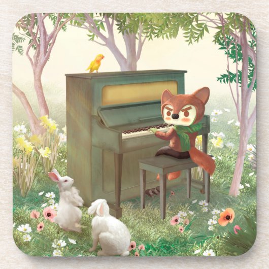 Forest Piano Concert Bier Onderzetter (Voorkant)