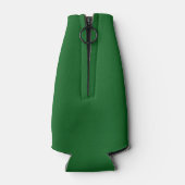 Forest Pine Green Solid Color Flesjeskoeler (Achterkant)