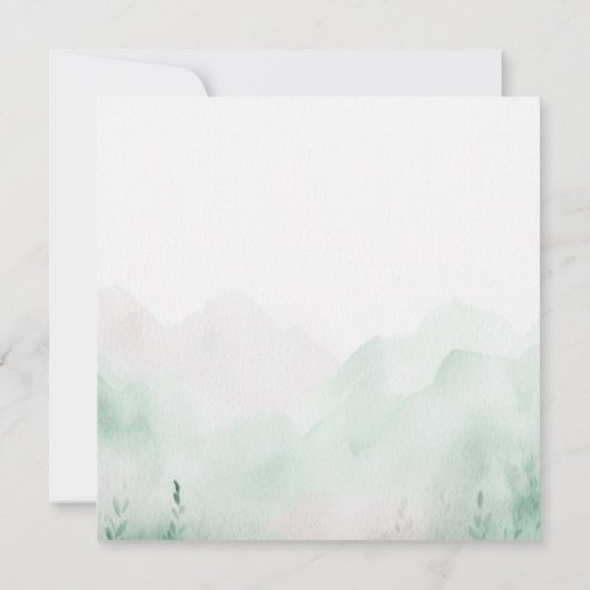 Forest Pine Tree Rustic Watercolor  Kaart (Achterkant)