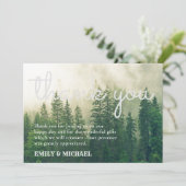 Forest Pine Trees Dank u Kaart Rustieke Kraft (Staand voorkant)