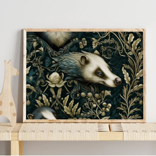 Forest Possum Hidden Animal   Possum Wall Print