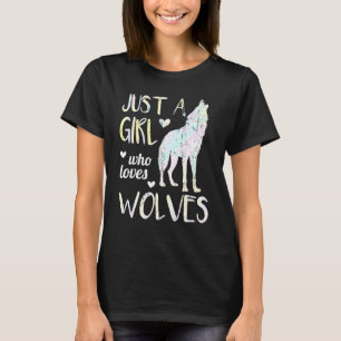 Forest Predator Animal Howling Wolf Women Girls Wo T-shirt