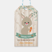 Forest Rabbit Bunny Woodland Birthday Baby shower Cadeaulabel (Voorkant)