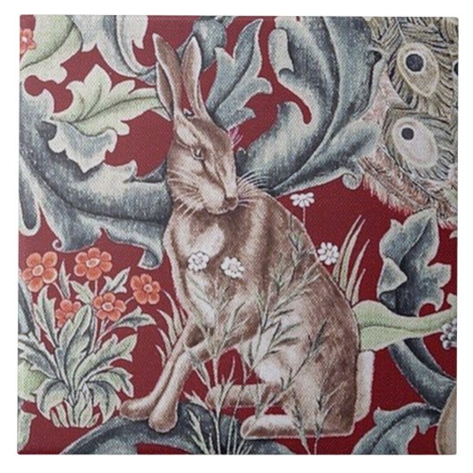 Forest Rabbit, William Morris Tegeltje (Voorkant)