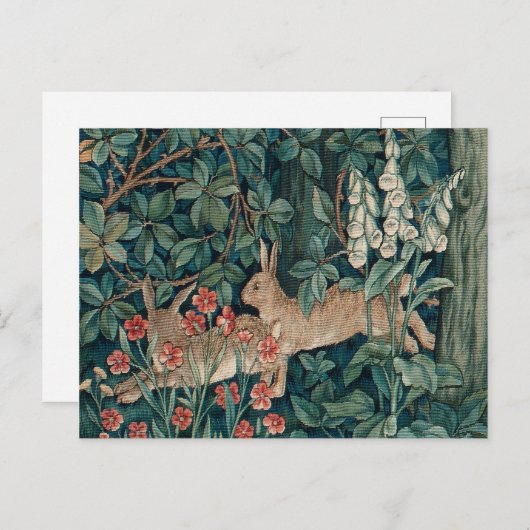 Forest Rabbits Tapestry Briefkaart (Voorkant / Achterkant)