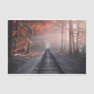 Forest Railroad Tracks 22-depotpapier Tissuepapier