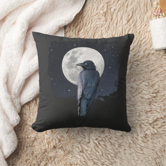 Forest Raven Cold Moon Kussen (Deken)
