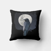 Forest Raven Cold Moon Kussen (Achterkant)