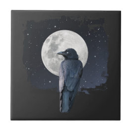 Forest Raven Cold Moon Tegeltje